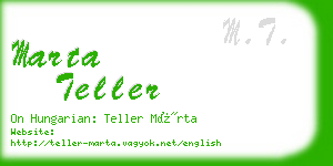 marta teller business card